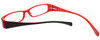 Calabria Vivid 738 Designer Blue Light Blocking Glasses in Black Red Ladies 54mm