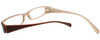 Calabria Vivid 738 Designer Blue Light Blocking Glasses Mocha Ladies Cateye 54mm