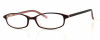 Profile View of Calabria Vivid 752 Designer Blue Light Blocking Glasses in Black Pink Oval 47mm