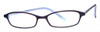 Profile View of Calabria Vivid 723 Designer Blue Light Block Glasses in Black Blue Cateye 49mm