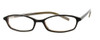 Profile View of Calabria Vivid 723 Designer Blue Light Block Glasses in Black Brown Cateye 49mm