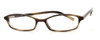 Profile View of Calabria Vivid 723 Designer Blue Light Blocking Glasses in Tortoise Ladies 49mm