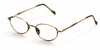 Profile View of Reptile Designer Blue Light Blocking Glasses Gecko Bronze Unisex Metal Oval 57mm