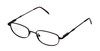 Profile View of Reptile Designer Blue Light Blocking Glasses Monitor in Matte Black Oval 53mm
