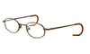 Profile View of Calabria KiddyFlex 3 Brown Designer Blue Light Blocking Glasses Ladies Oval 40mm