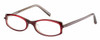 Jones NY Designer Eyeglasses J203 in Red Brown Horn :: Custom Left & Right Lens