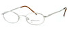 Profile View of Calabria MetaFlex H Shiny Chrome 44 mm Designer Blue Light Blocking Glasses