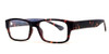 Profile View of Calabria Soho by Vivid 1019 Designer Blue Light Blocking Glasses Matte Tortoise
