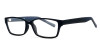 Profile View of Calabria Soho by Vivid 1020 Designer Blue Light Blocking Glasses in Matte Black