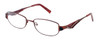 Profile View of Calabria Designer Blue Light Blocking Glasses 824 in Lavender Purple Ladies 59mm