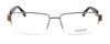 Front View of Calabria Optical Designer Blue Light Blocking Glasses Big&Tall Style 11 in Brown