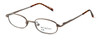 Profile View of Calabria Kids Fit MetalFlex Designer Blue Light Blocking Glasses FF in Brown
