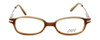 Front View of Calabria Viv Kids Zaps 4 Designer Blue Light Blocking Glasses in Brown Oval 40mm