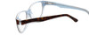 Close Up View of Calabria Splash SP61 Designer Blue Light Blocking Glasses in Demi-Blue Oval 53mm