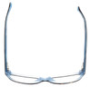 Top View of Calabria Splash SP61 Designer Blue Light Blocking Glasses in Demi-Blue Oval 53mm