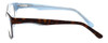 Side View of Calabria Splash SP61 Designer Blue Light Blocking Glasses in Demi-Blue Oval 53mm