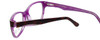 Close Up View of Calabria Splash SP61 Designer Blue Light Blocking Glasses Demi-Purple Women Oval