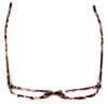 Top View of Calabria Splash SP62 Designer Blue Light Blocking Glasses in Brown Classic 54mm