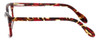 Side View of Calabria Splash SP63 Designer Blue Light Blocking Glasses in Tortoise-Red Cateye