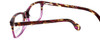Close Up View of Calabria Splash SP63 Designer Blue Light Blocking Glasses Tortoise-Pink Cateye