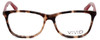 Front View of Calabria Viv 848 Designer Blue Light Blocking Glasses in Demi-Red Square 53mm