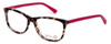 Profile View of Calabria Viv 848 Designer Blue Light Blocking Glasses in Demi-Pink Square 53mm