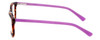 Side View of Calabria Viv 848 Designer Blue Light Blocking Glasses in Demi-Purple Square 53mm