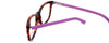 Close Up View of Calabria Viv 848 Designer Blue Light Blocking Glasses in Demi-Purple Square 53mm