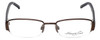 Front View of Kenneth Cole Designer Blue Light Blocking Glasses KC0164-048 Brown Unisex 50mm