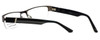 Close Up View of Argyleculture Designer Blue Light Block Glasses Parker Charcoal 57mm Unisex 57mm