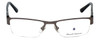 Front View of Argyleculture Designer Blue Light Block Glasses Parker Charcoal 57mm Unisex 57mm