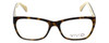 Front View of Calabria Splash Designer Blue Light Blocking Glasses SP60 in Demi-Brown Square
