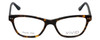 Front View of Calabria Viv Designer Blue Light Blocking Glasses 867 in Matte-Demi-Black Cateye