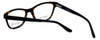 Close Up View of Calabria Viv Designer Blue Light Blocking Glasses 867 in Matte-Demi-Black Cateye