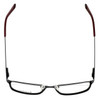 Top View of Esquire Designer Blue Light Blocking Glasses EQ1502 in Satin-Black 54mm Square