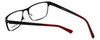 Close Up View of Esquire Designer Blue Light Blocking Glasses EQ1502 in Satin-Black 54mm Square