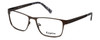 Profile View of Esquire Designer Blue Light Blocking Glasses EQ1502 in Satin-Pewter 54mm Square
