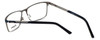 Close Up View of Esquire Designer Blue Light Block Glasses EQ1517 Navy 58mm Mens Rectangle 58mm