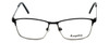 Front View of Esquire Designer Blue Light Blocking Glasses EQ1522 in Black 55mm Square 55mm
