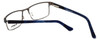 Close Up View of Esquire Designer Blue Light Blocking Eye Glasses EQ1523 in Navy 53mm Unisex 53mm