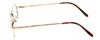 Front View of Flex Collection Designer Blue Light Blocking Glasses FL-30 Gold 48mm Women Round