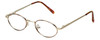 Profile View of Flex Collection Designer Blue Light Blocking Glasses FL-53 Gold-Demi-Amber 40mm