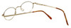 Close Up View of Flex Collection Designer Blue Light Blocking Glasses FL-53 Gold-Demi-Amber 40mm