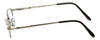 Side View of Flex Collection Designer Blue Light Blocking Glasses FL-75 in Chrome 41mm Oval