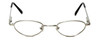 Front View of Flex Collection Designer Blue Light Blocking Glasses FL-75 in Chrome 41mm Oval