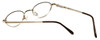 Close Up View of Flex Collection Designer Blue Light Blocking Glasses FL-75 Gold 41mm Oval Oval
