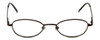 Front View of Flex Collection Designer Blue Light Blocking Glasses FL-76 Brown 46mm Women Oval
