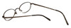 Close Up View of Flex Collection Designer Blue Light Blocking Glasses FL-76 Brown 46mm Women Oval