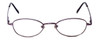 Front View of Flex Collection Designer Blue Light Blocking Glasses FL-76 in Purple 46mm Oval