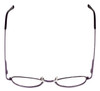 Top View of Flex Collection Designer Blue Light Blocking Glasses FL-76 in Purple 46mm Oval
